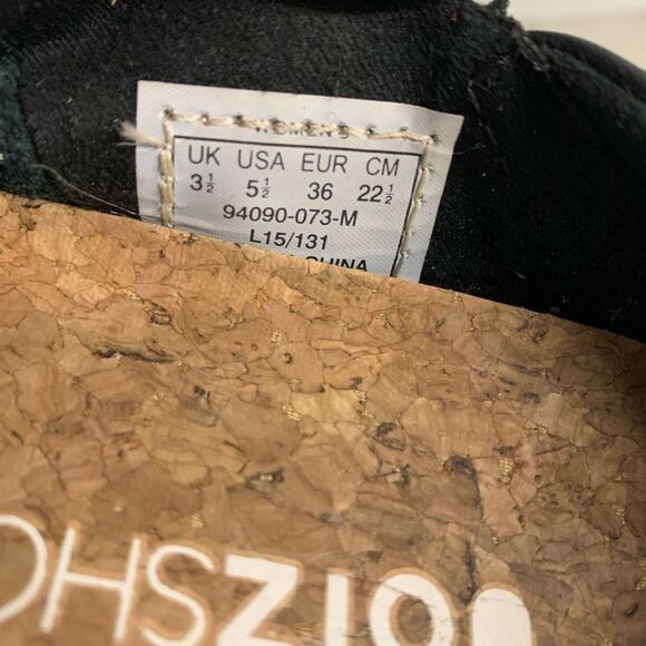 TOTZ SHOES BLACK CORK FLATS SIZE‎ 5.5 - Picture 4 of 5